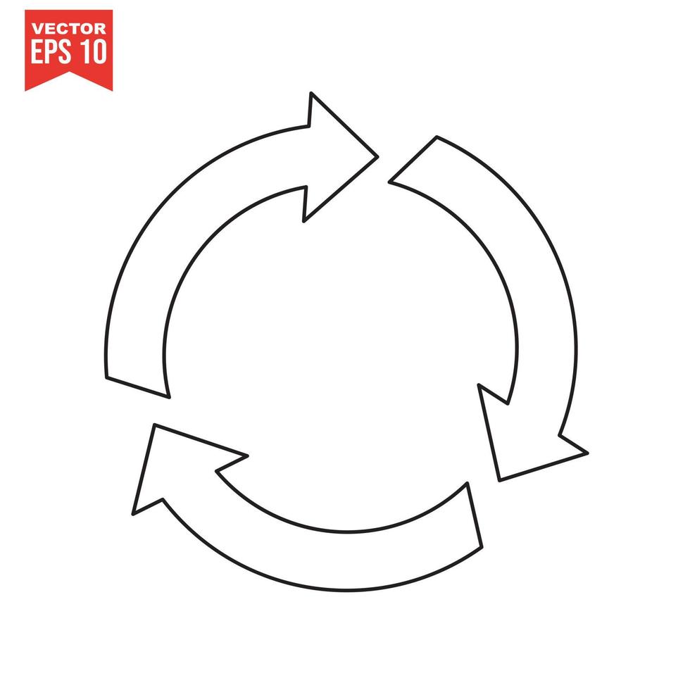 icône de recyclage symbole de recyclage. illustration vectorielle. isolé sur fond blanc. vecteur