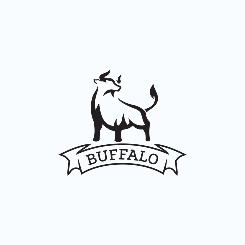 inspiration de conception de logo exclusif buffalo vecteur