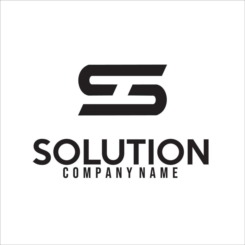 logo exclusif de la solution vecteur