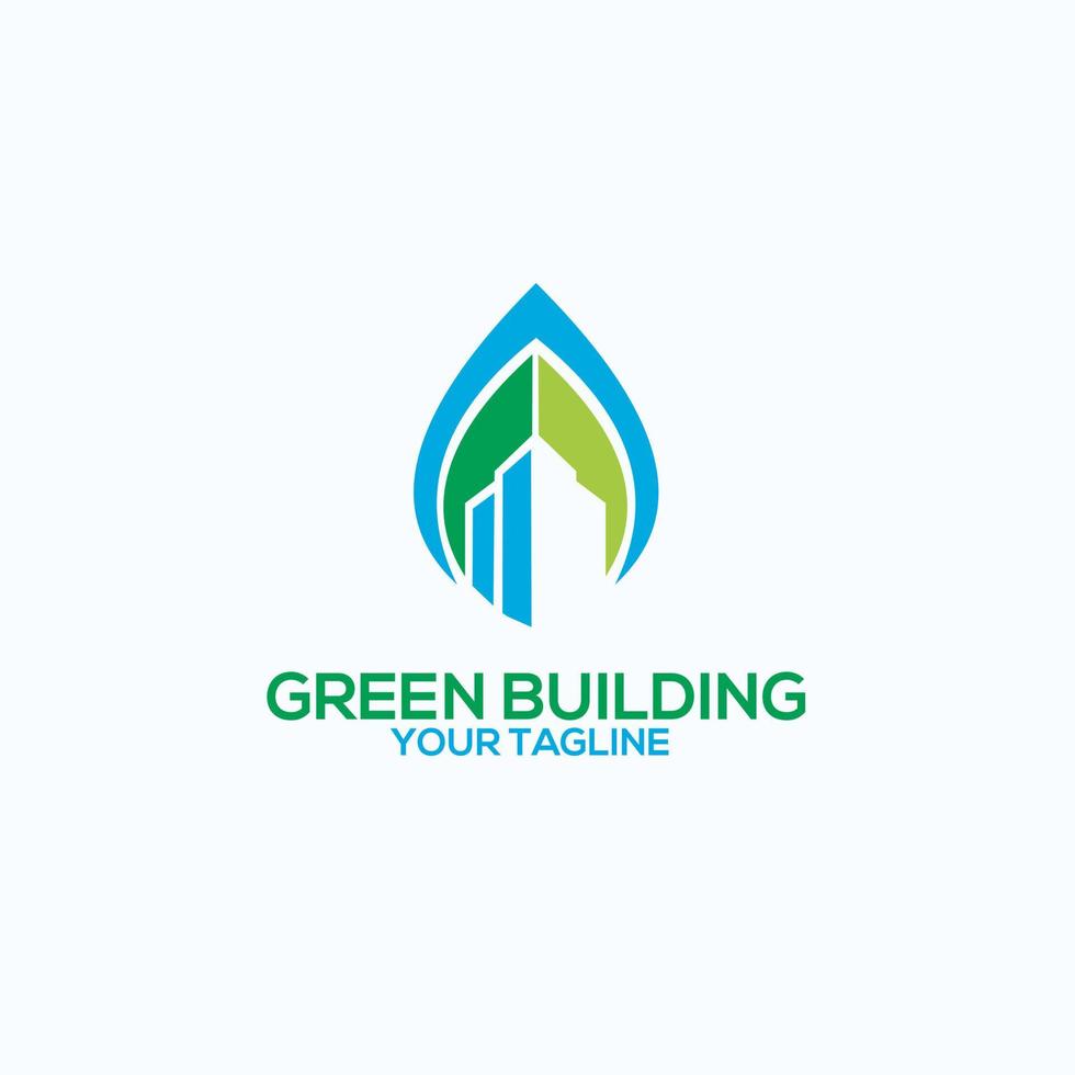 modèle de conception de logo vectoriel eco building tower