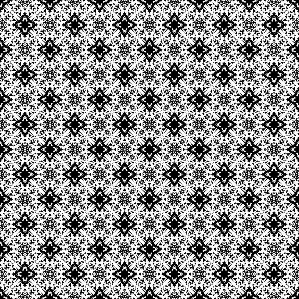 texture de modèle sans couture noir et blanc. conception graphique ornementale en niveaux de gris. ornements en mosaïque. modèle de modèle. illustration vectorielle. eps10. vecteur