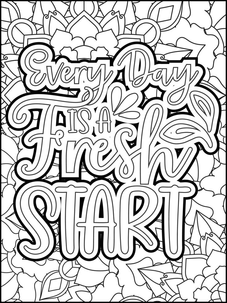 page de coloriage de citations de motivation. page de coloriage de citations inspirantes. page de coloriage des citations affirmatives. page de coloriage de citations positives. ondes positives. page de coloriage de gros mots. typographie motivationnelle. vecteur