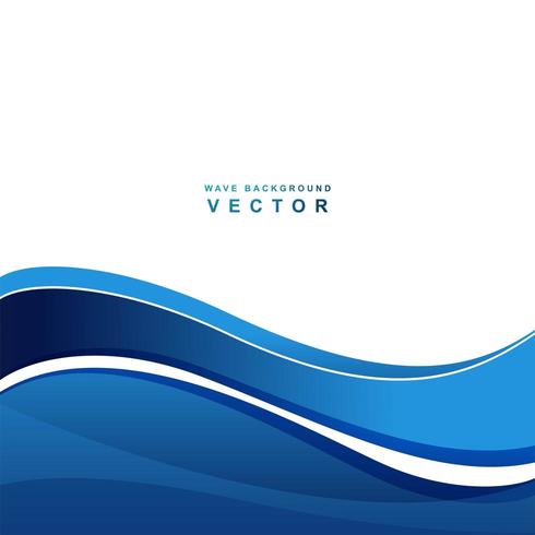 Illustration de la vague de flux bleu moderne vecteur
