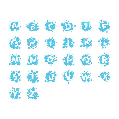 Collection de jeu alphabet bulle modèle de conception graphique vecteur