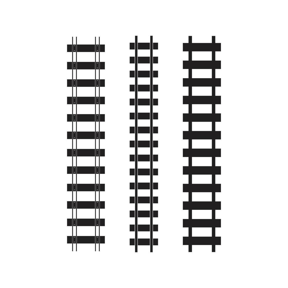 modèle de conception d'icône de vecteur de voies ferrées