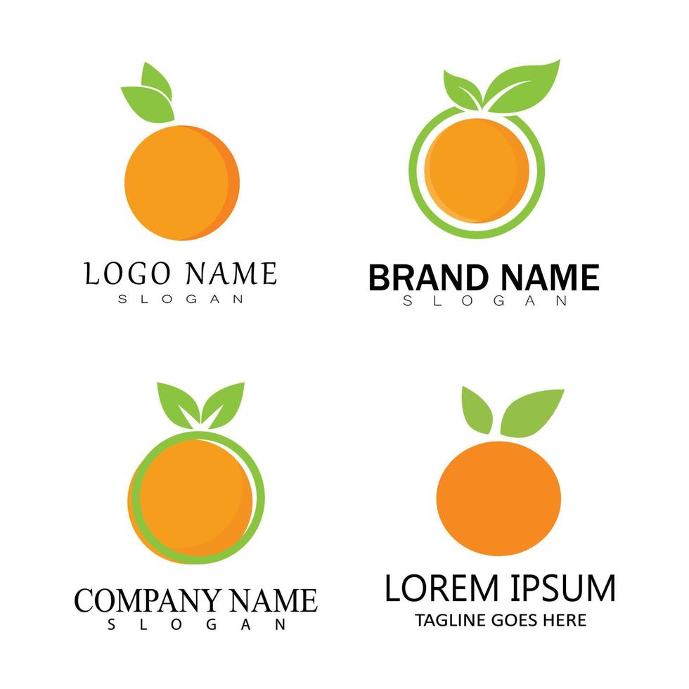 conception de logo orange icône vecteur illustration design