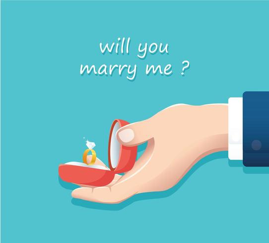 proposition de mariage vecteur