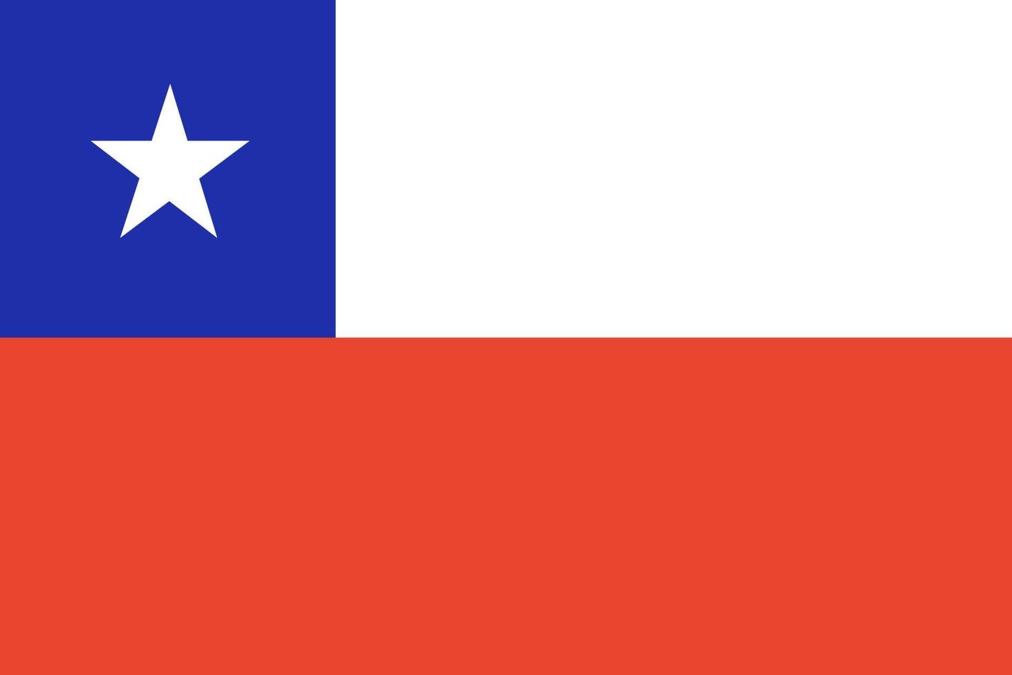 drapeau chilien. couleurs et proportions officielles. drapeau national du chili. vecteur
