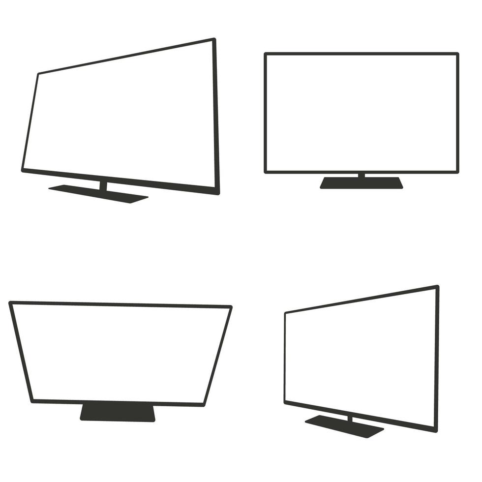 illustration vectorielle sur le thème tv et moniteur vecteur