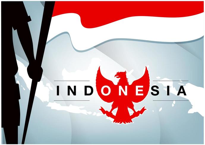 Bannière du jour de l&#39;indépendance de l&#39;Indonésie vecteur