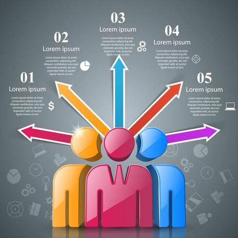 Icône de personnes. Infographie de l&#39;entreprise. vecteur