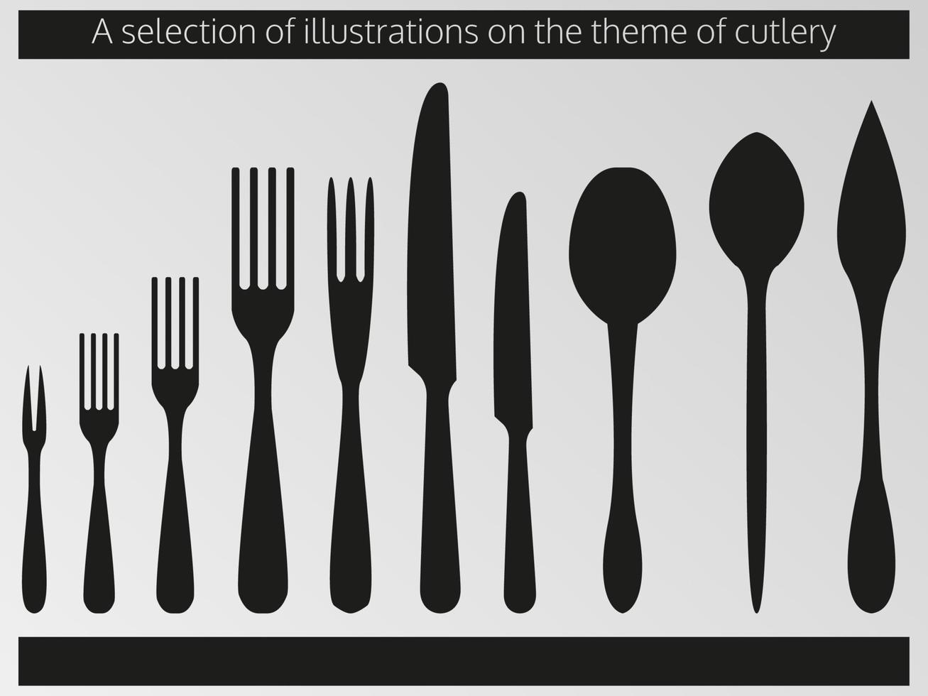 illustration vectorielle sur le thème des couverts vecteur