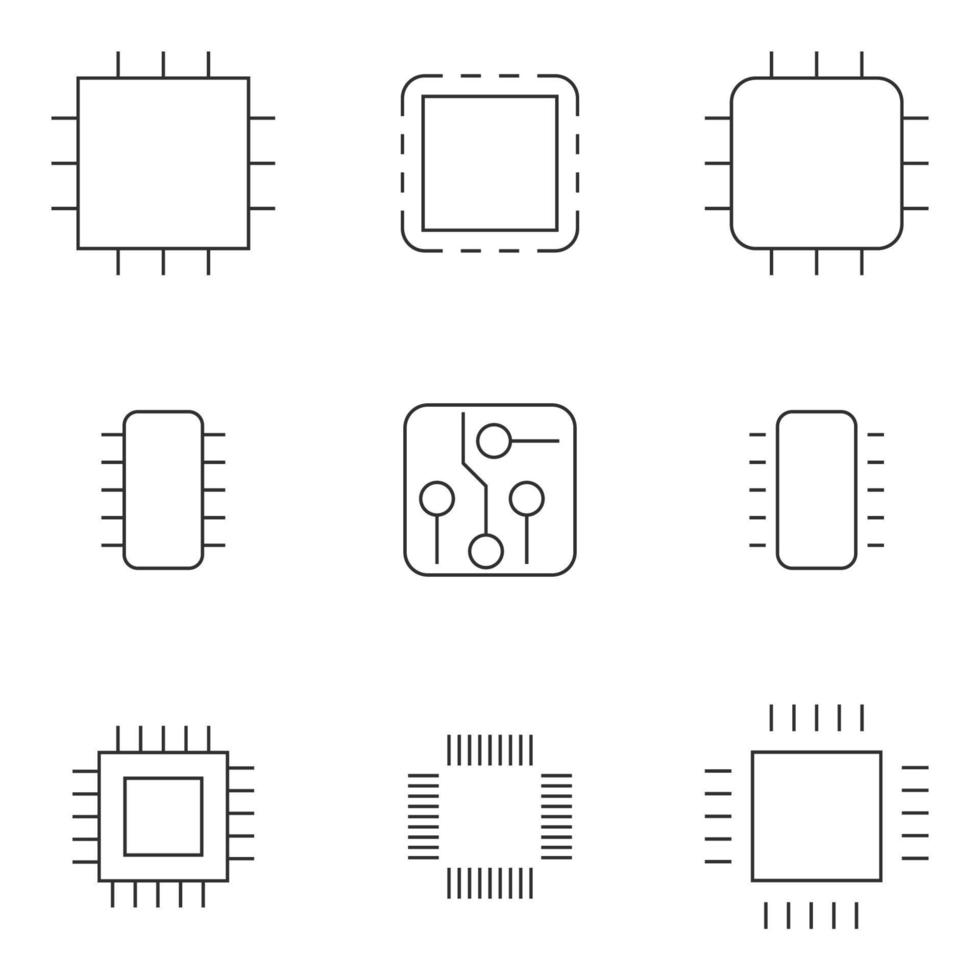 illustration vectorielle sur le thème puce informatique vecteur