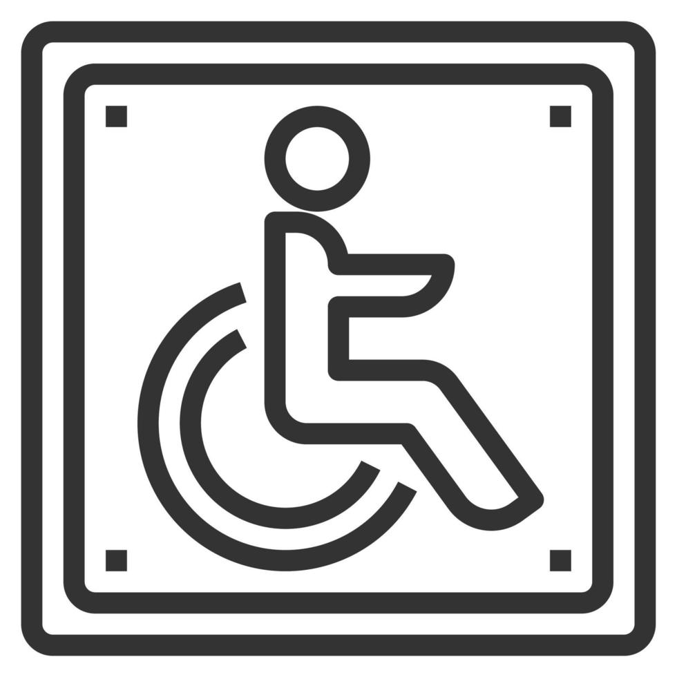 vecteur de logo d'icône de ligne d'accessibilité