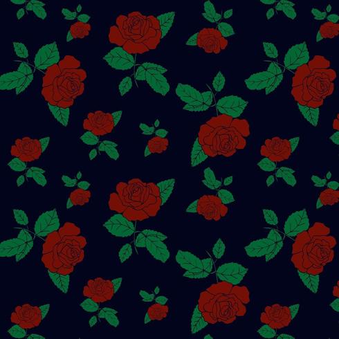 élégant motif floral rose vecteur