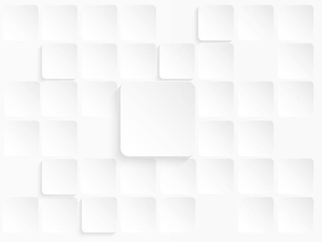 Fond blanc en papier carré géométrique en relief vecteur