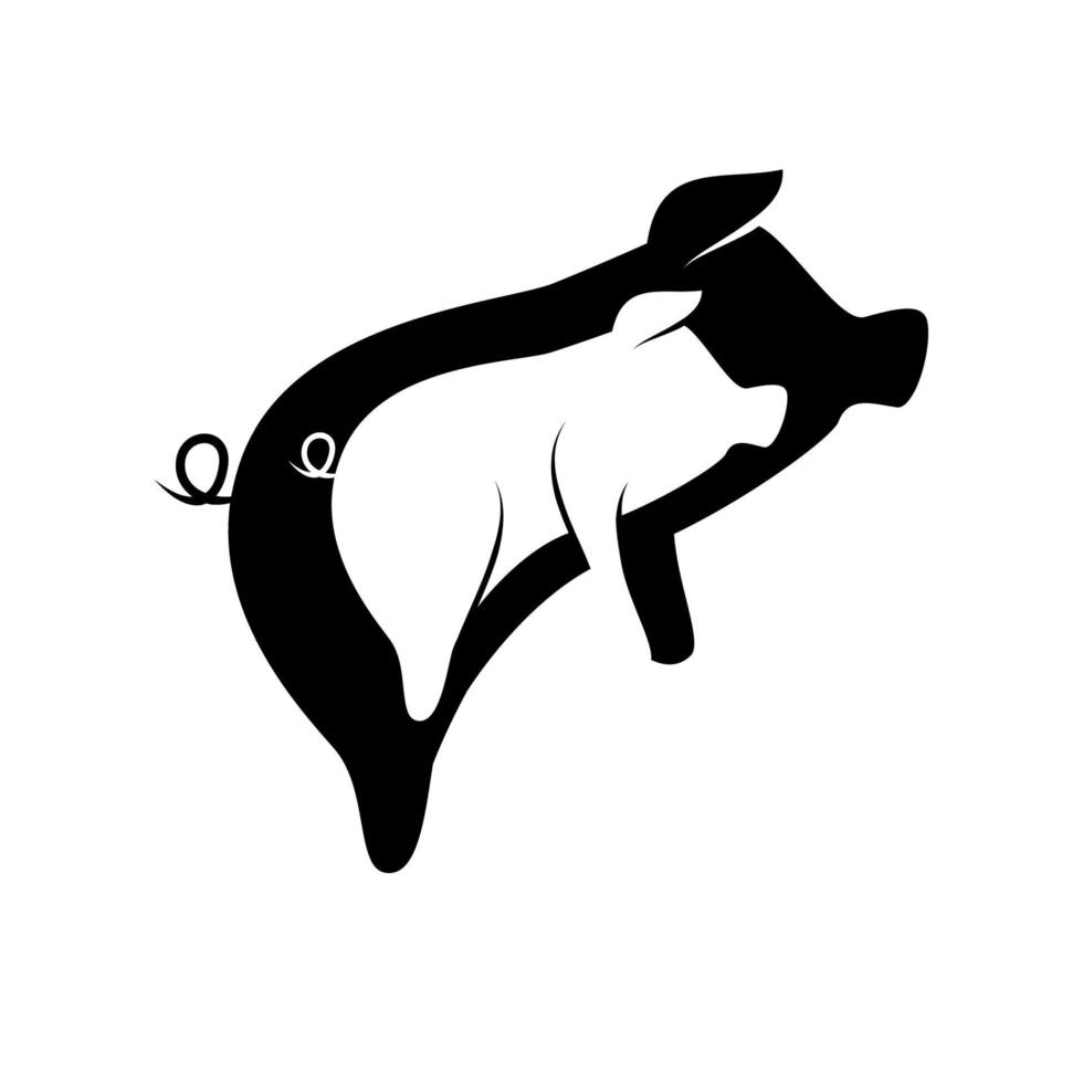 conception d'icône de cochon vecteur