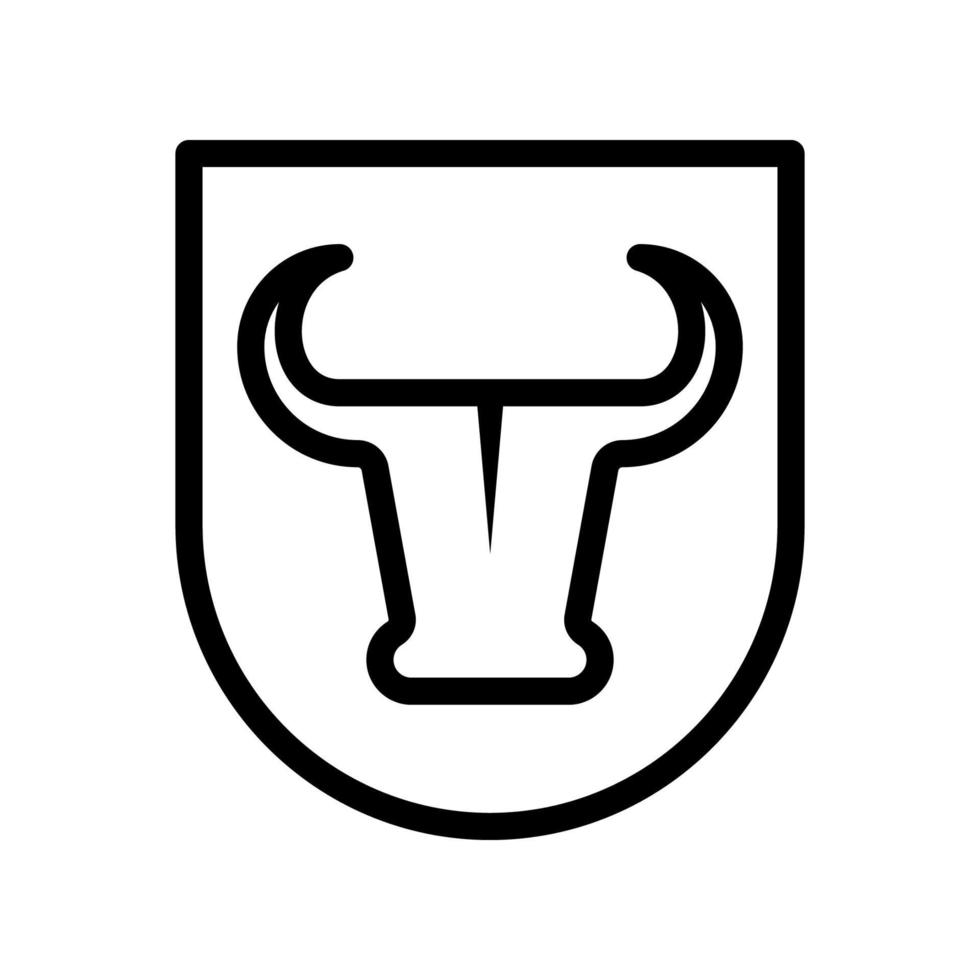 conception d'icône tête de taureau vecteur