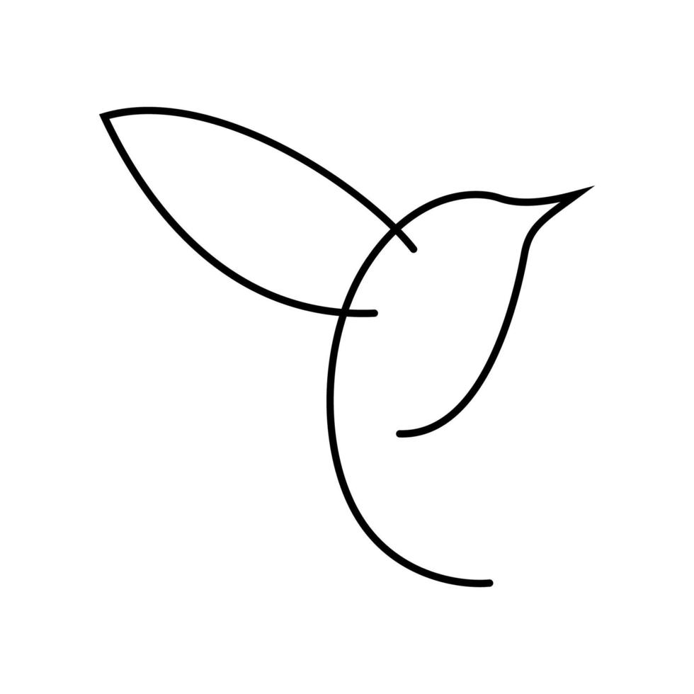 conception d'icône de ligne d'oiseau vecteur