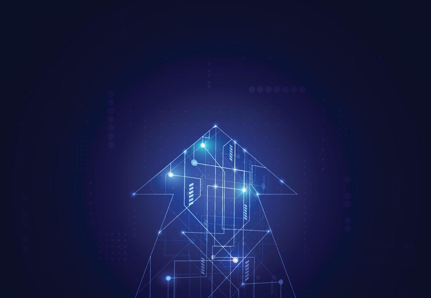 concept de démarrage d'entreprise. technologie de lignes abstraites arrière-plan numérique de haute technologie. illustration vectorielle vecteur