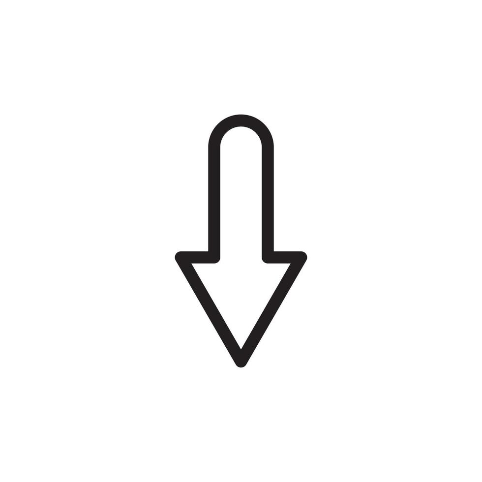 flèche vers le bas icône signe symbole logo vecteur