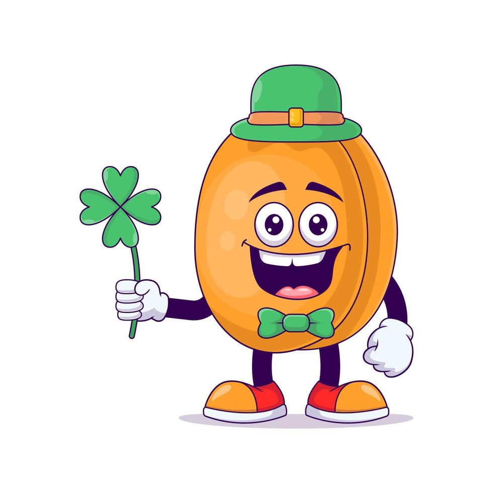 vecteur de personnage de mascotte de dessin animé pêche leprechaun