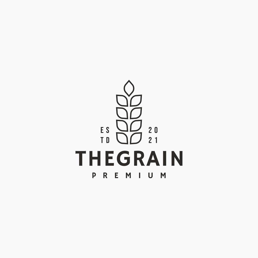 grain icône signe symbole hipster vintage logo vecteur