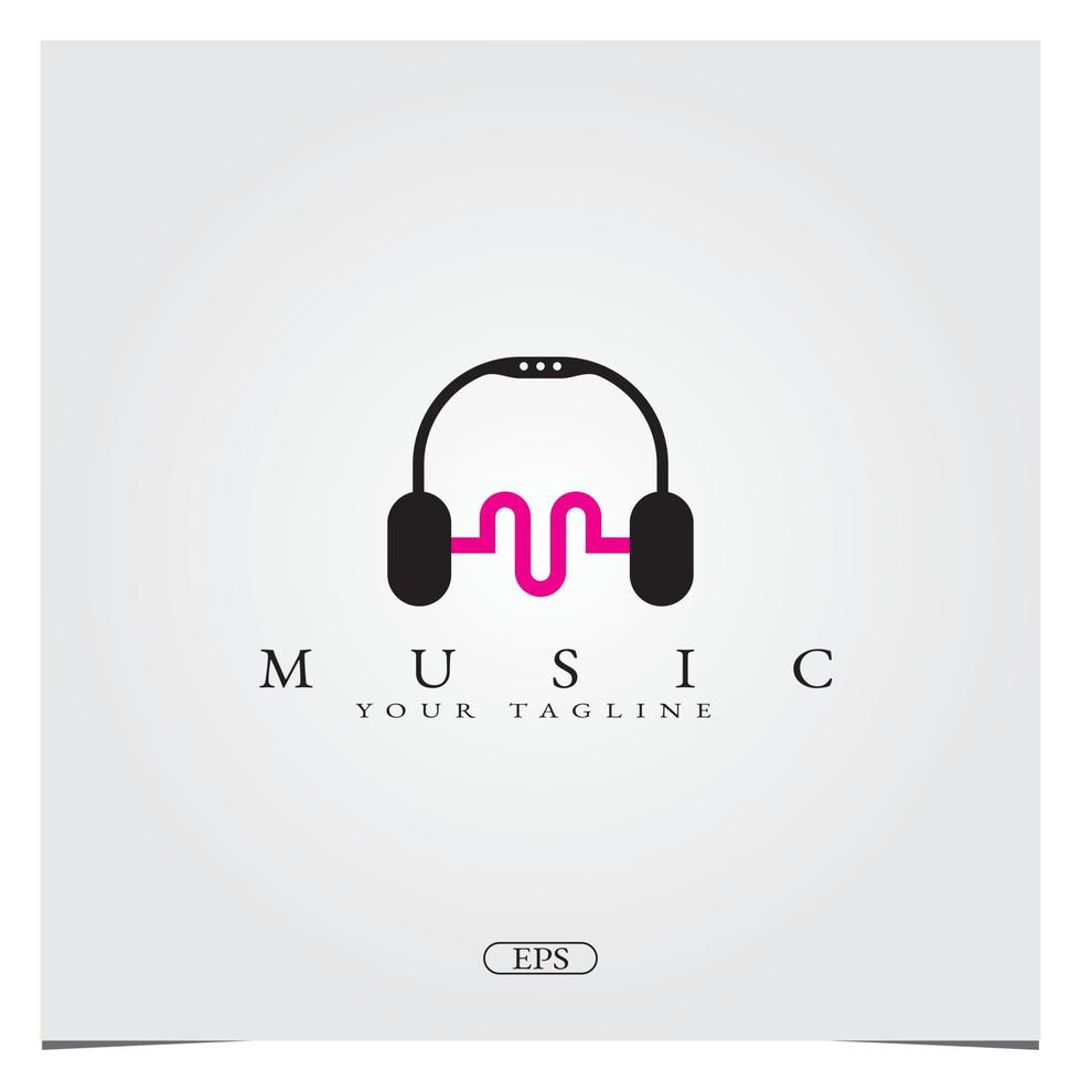 lettre m musique logo design logo premium élégant modèle vecteur eps 10