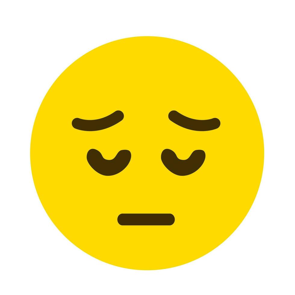 expression de vecteur emoji visage triste