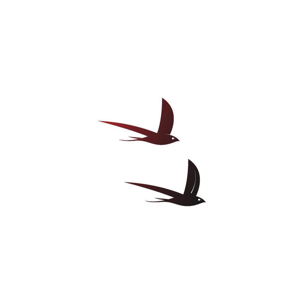 conception simple d'illustration vectorielle de modèle d'icône de logo d'oiseau rapide vecteur
