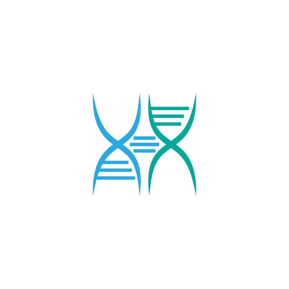 ADN, vecteur de conception d'icône de logo de signe génétique