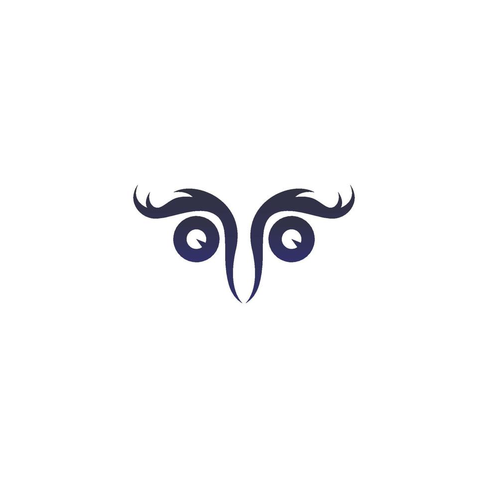 modèle de conception d'icône de vecteur de logo de hibou