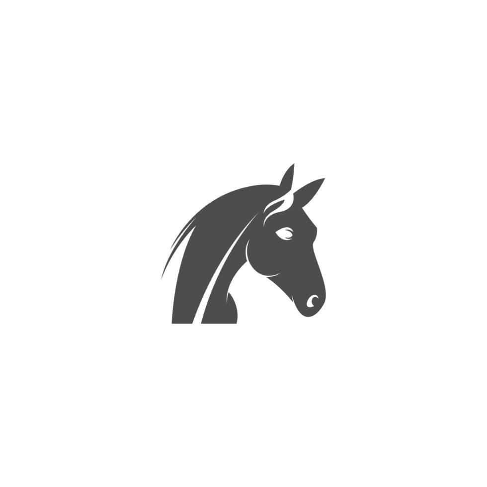 vecteur de modèle de conception d'icône de logo de cheval