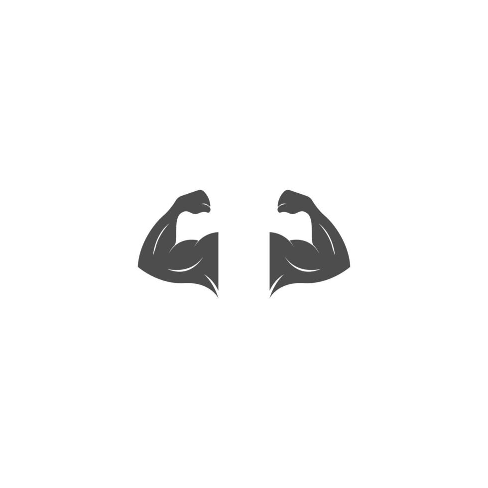 modèle d'illustration vectorielle de conception de logo d'icône de bras musculaire vecteur