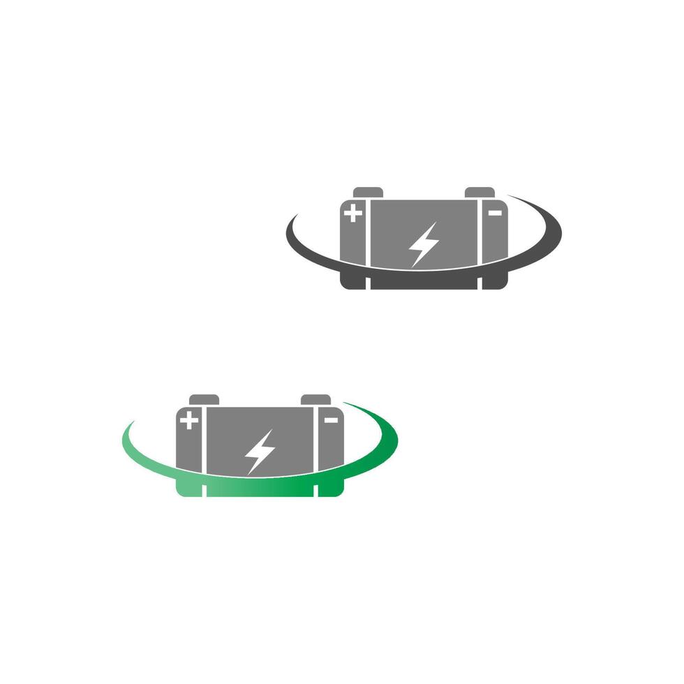 vecteur de modèle de conception d'icône de logo de batterie