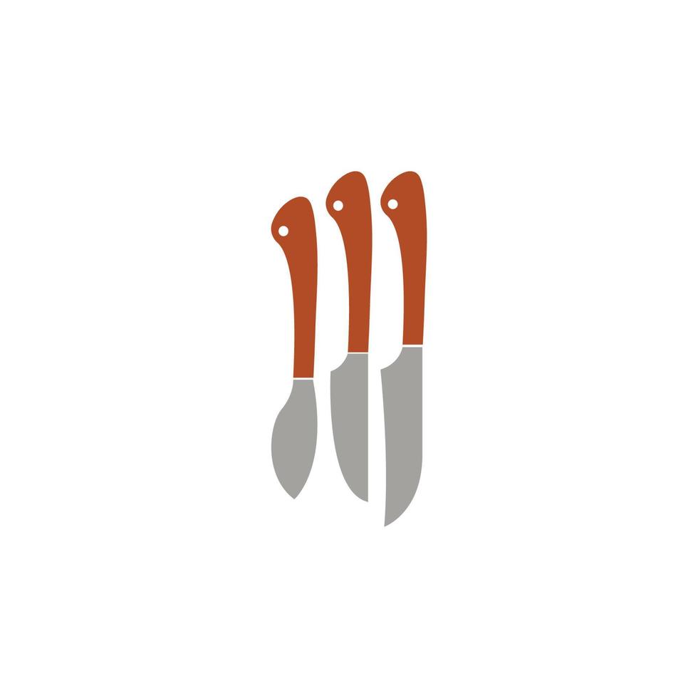 modèle vectoriel de conception de logo d'icône de couteau