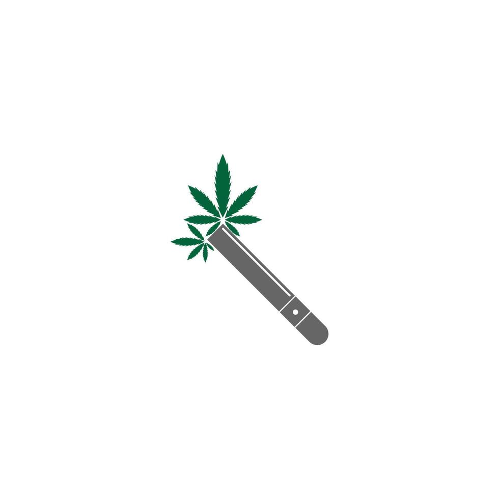 modèle de vecteur de conception de logo de feuille de cannabis