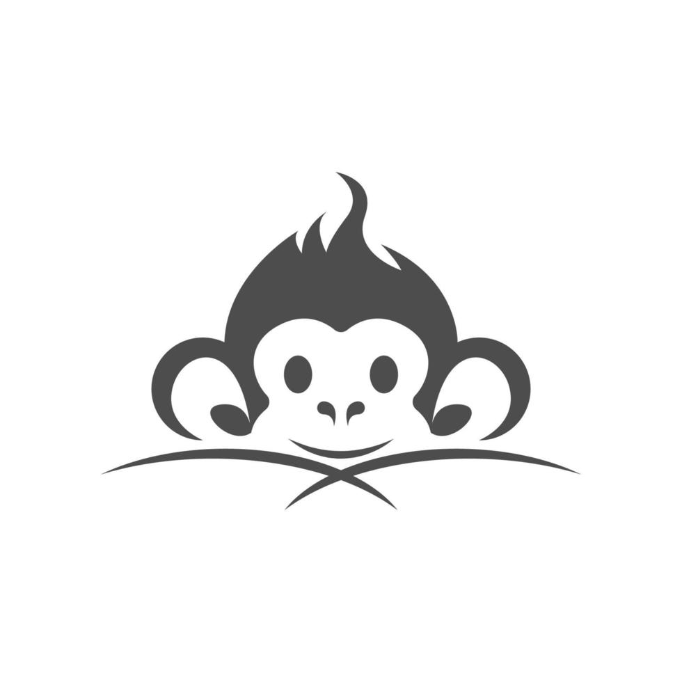 singe logo icône illustration vecteur design plat