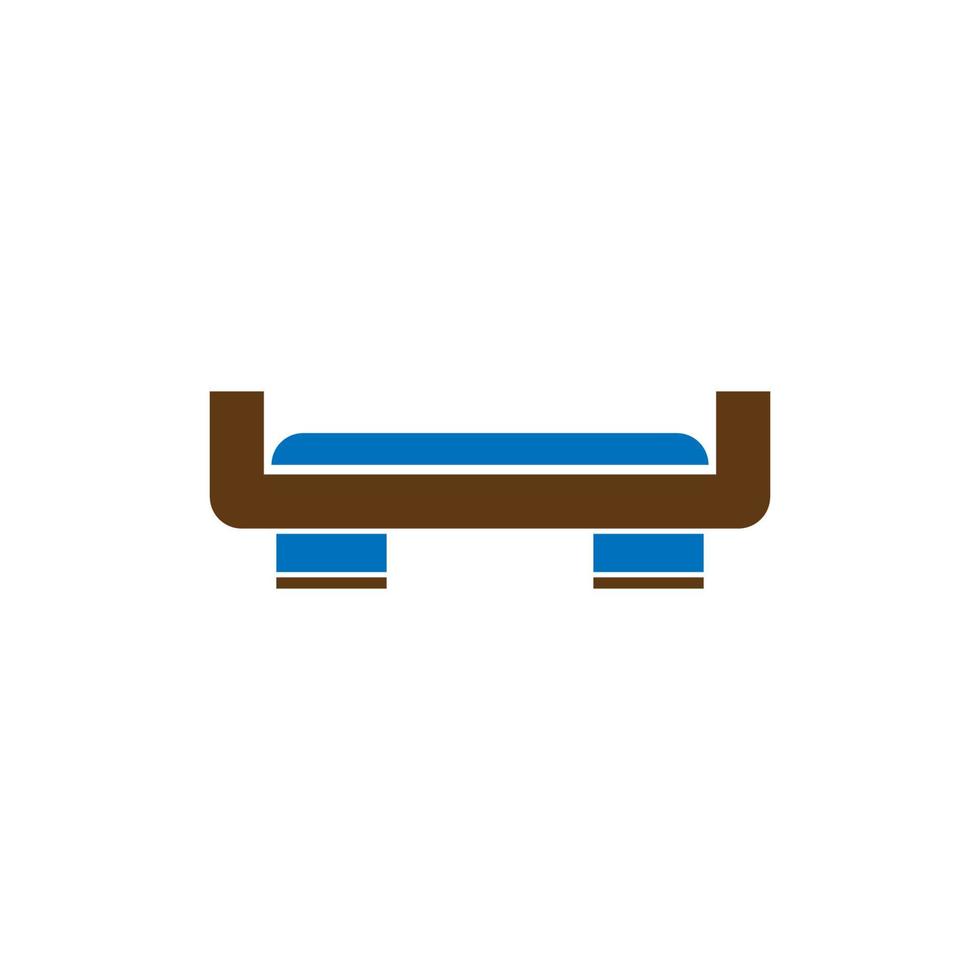 meubles logo icône vecteur design plat
