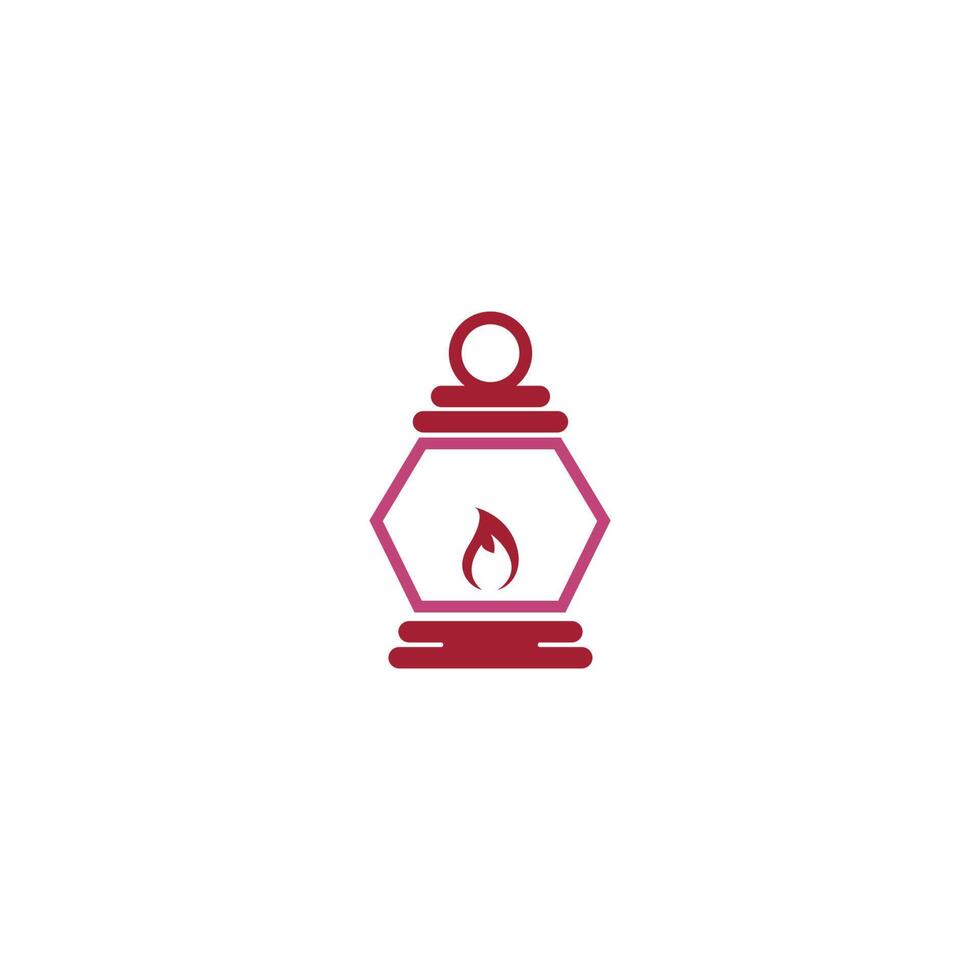 illustration de modèle vectoriel de conception de logo d'icône de lanterne simple