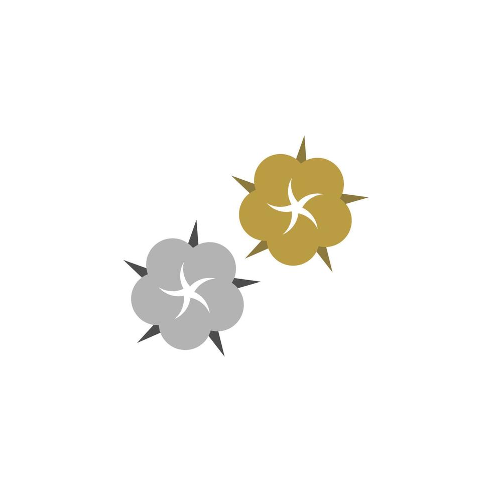conception de vecteur d'illustration d'icône de logo de coton
