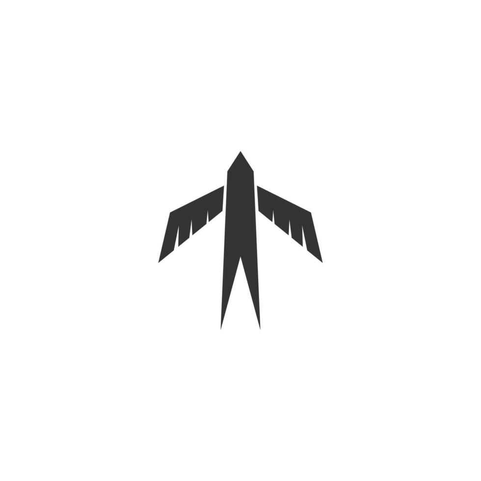 conception simple d'illustration vectorielle de modèle d'icône de logo d'oiseau rapide vecteur