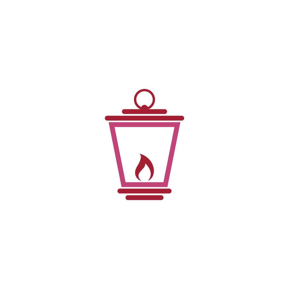 illustration de modèle vectoriel de conception de logo d'icône de lanterne simple