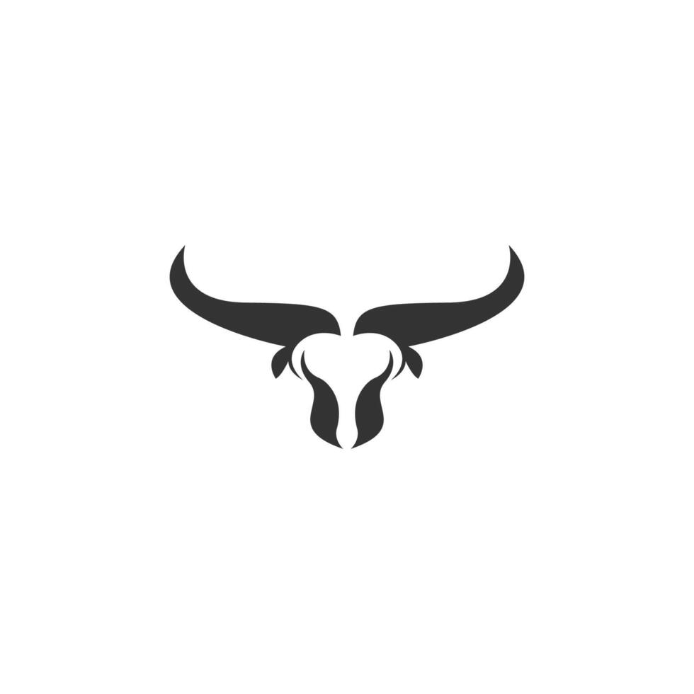 logo d'icône de taureau, vecteur de conception de logo d'icône de tête de buffle