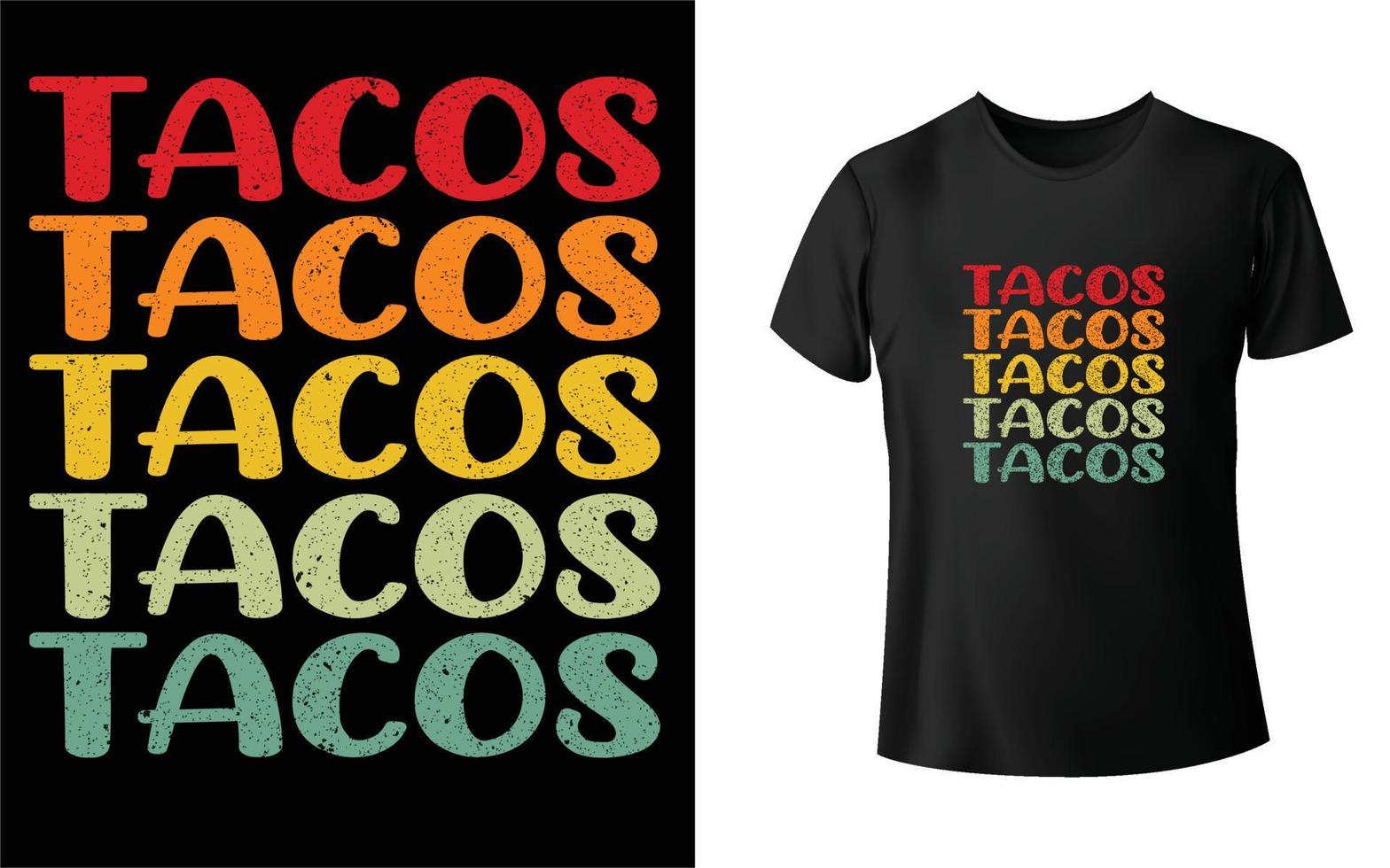 conception de t-shirt taco vecteur
