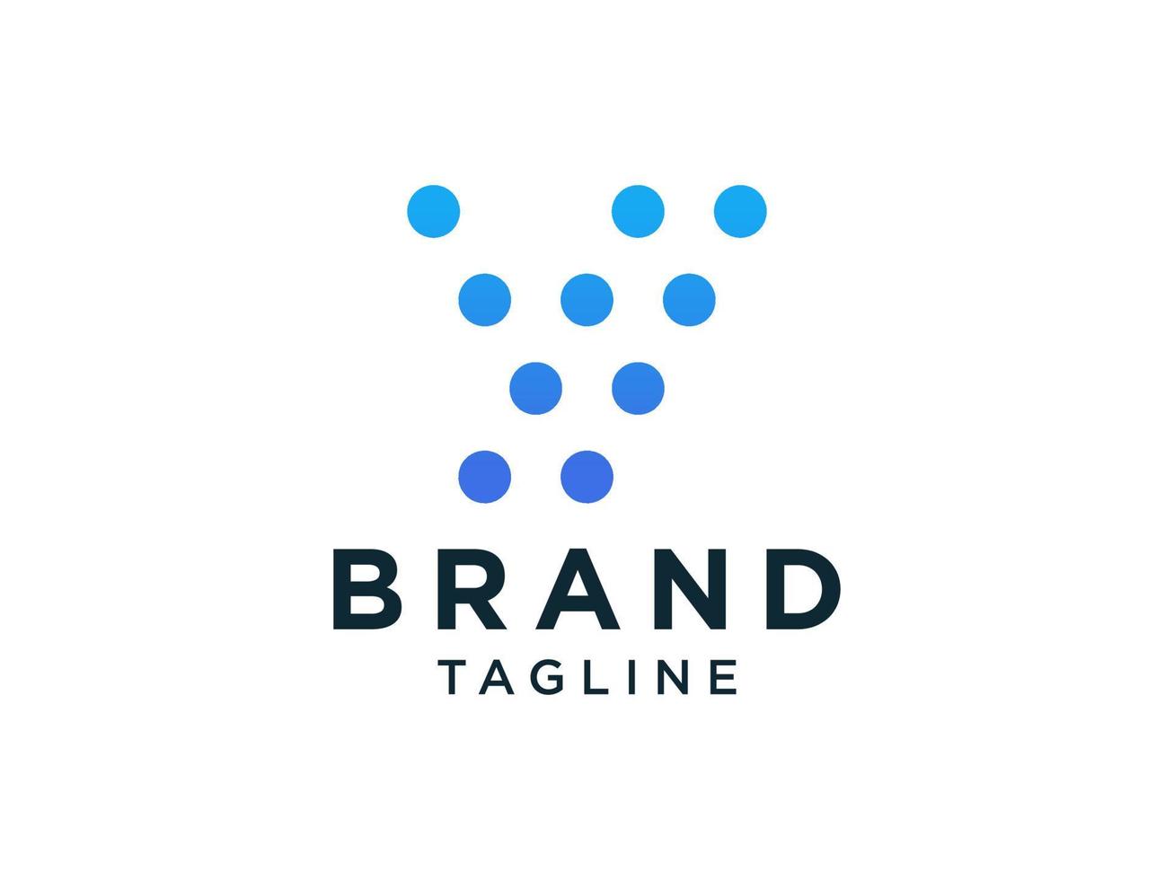 logo abstrait de la lettre initiale v. lignes géométriques de forme bleue isolées sur fond blanc. utilisable pour les logos commerciaux et technologiques. élément de modèle de conception de logo vectoriel plat.