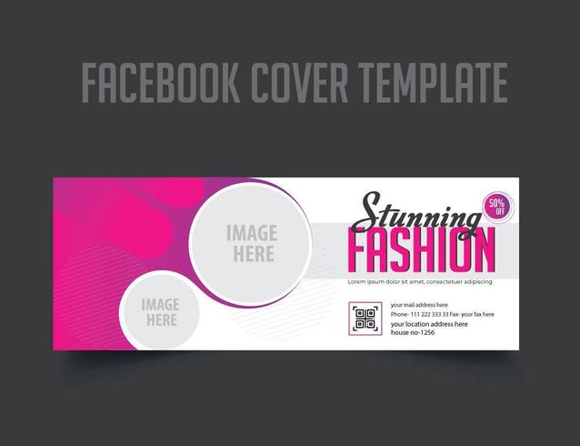 Modèle de couverture Facebook de mode vecteur