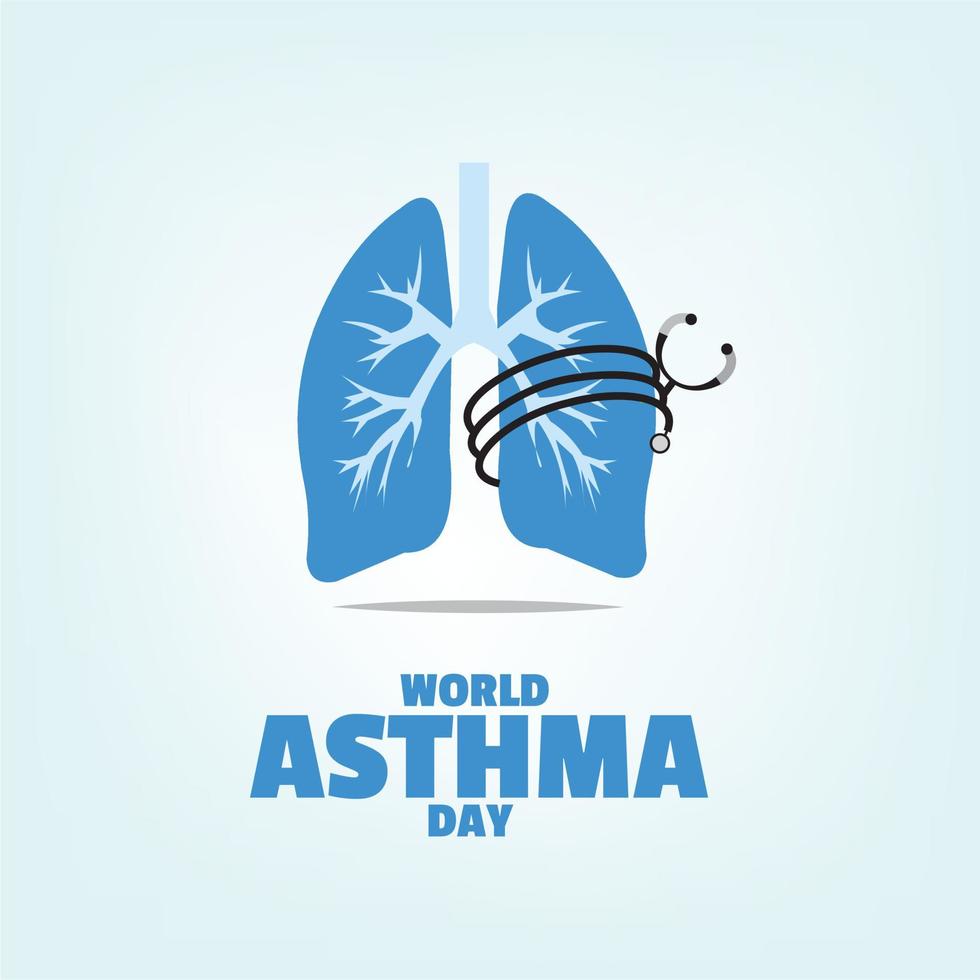 vecteur pour la journée mondiale de l'asthme. illustration simple et élégante