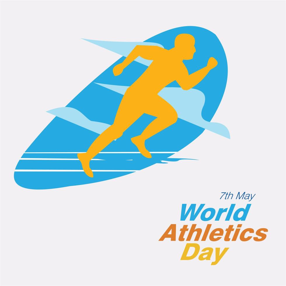 graphiques vectoriels de la journée mondiale de l'athlétisme bon pour la célébration de la journée mondiale de l'athlétisme. conception simple et élégante vecteur