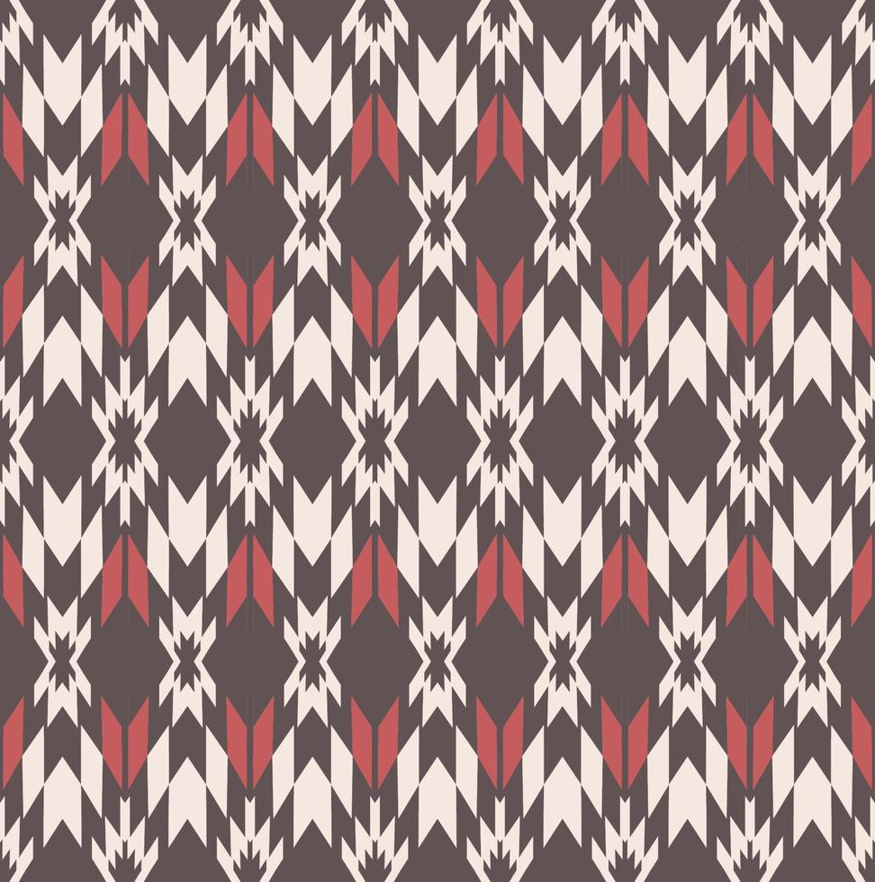 arrière-plan harmonieux de forme géométrique de chevron aztèque natif. motif de couleur rouge-marron-crème tribal ethnique. utilisation pour le tissu, le textile, les éléments de décoration intérieure, le rembourrage, l'emballage. vecteur